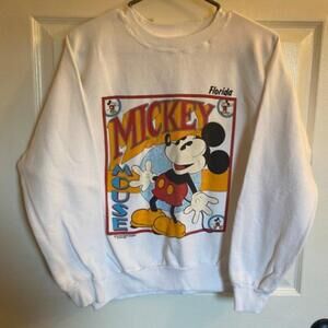 Mickey Mouse Dsney Crewneck Sweater Sweatshirt Grey _96